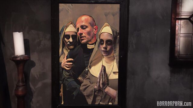 Порно ужасы: Проклятая монахиня в заброшенном монастыре